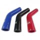 coude 45 28mm silicone noir bleu rouge redox